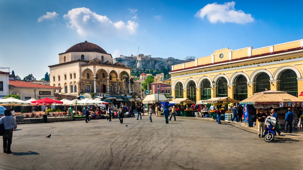 Monastiraki square and metro station