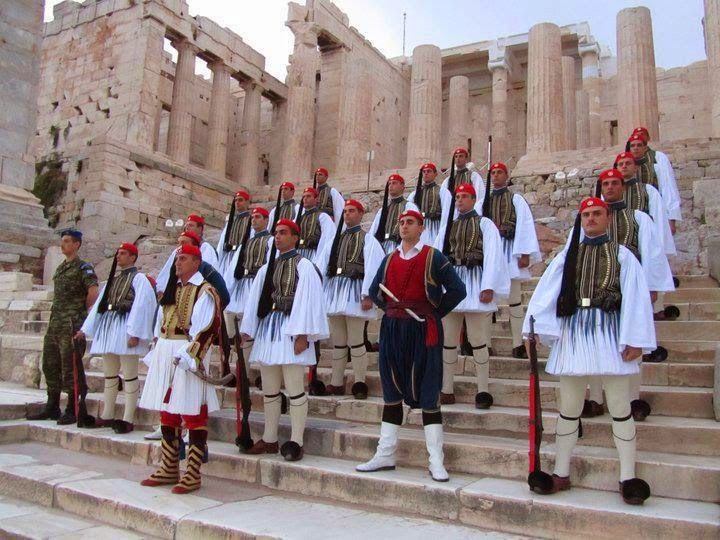 Evzones at the Acropolis