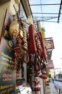 Cured meat shop downtown Athens