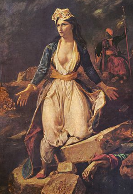 Eugène Delacroix - "Greece on the ruins of Missolonghi (1826)